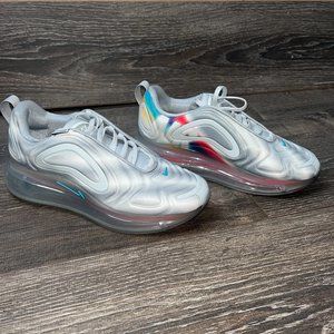 Nike Air Max 720 GS Geology Grey Red Teal AQ3196-010 Youth SZ 6.5